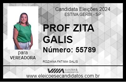 Candidato PROF ZITA GALIS 2024 - ESTIVA GERBI - Eleições