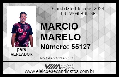 Candidato MARCIO MARELO 2024 - ESTIVA GERBI - Eleições