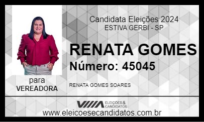 Candidato RENATA GOMES 2024 - ESTIVA GERBI - Eleições