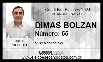 Candidato DIMAS BOLZAN 2024 - PITANGUEIRAS - Eleições