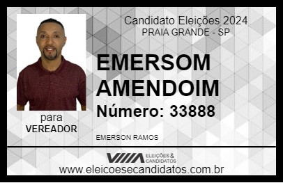 Candidato EMERSOM AMENDOIM 2024 - PRAIA GRANDE - Eleições