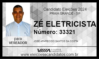 Candidato ZÉ ELETRICISTA 2024 - PRAIA GRANDE - Eleições