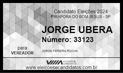 Candidato JORGE UBER 2024 - PIRAPORA DO BOM JESUS - Eleições