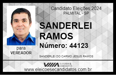 Candidato SANDERLEI RAMOS 2024 - PALMITAL - Eleições