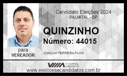 Candidato QUINZINHO 2024 - PALMITAL - Eleições