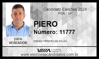 Candidato PIERO 2024 - POÁ - Eleições