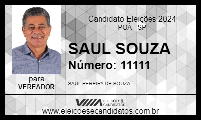 Candidato SAUL SOUZA 2024 - POÁ - Eleições