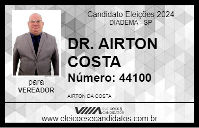 Candidato DR. AIRTON COSTA 2024 - DIADEMA - Eleições