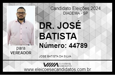 Candidato DR. JOSÉ BATISTA 2024 - DIADEMA - Eleições