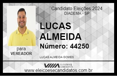 Candidato LUCAS ALMEIDA 2024 - DIADEMA - Eleições