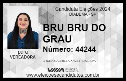 Candidato BRU BRU DO GRAU 2024 - DIADEMA - Eleições