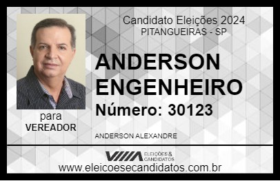 Candidato ANDERSON ENGENHEIRO 2024 - PITANGUEIRAS - Eleições