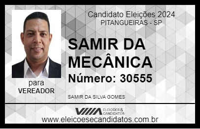 Candidato SAMIR DA MECÂNICA 2024 - PITANGUEIRAS - Eleições