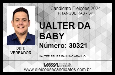 Candidato UALTER DA BABY 2024 - PITANGUEIRAS - Eleições