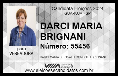 Candidato DARCI MARIA BRIGNANI 2024 - GUARUJÁ - Eleições