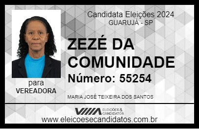 Candidato ZEZÉ DA COMUNIDADE 2024 - GUARUJÁ - Eleições