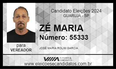 Candidato ZÉ MARIA 2024 - GUARUJÁ - Eleições