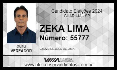 Candidato ZEKA LIMA 2024 - GUARUJÁ - Eleições