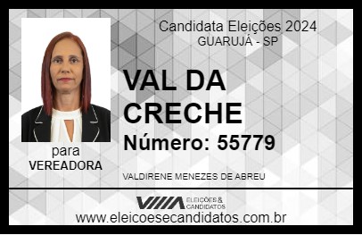 Candidato VAL DA CRECHE 2024 - GUARUJÁ - Eleições