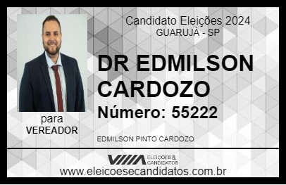 Candidato DR EDMILSON CARDOZO 2024 - GUARUJÁ - Eleições