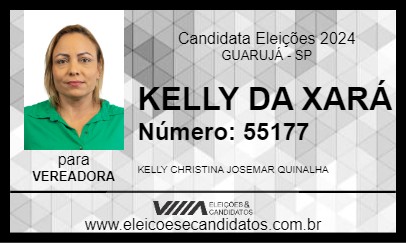 Candidato KELLY DA XARÁ 2024 - GUARUJÁ - Eleições