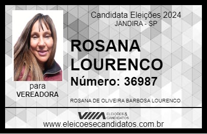 Candidato ROSANA LOURENCO 2024 - JANDIRA - Eleições