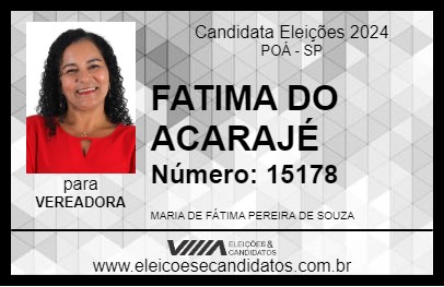 Candidato FATIMA DO ACARAJÉ 2024 - POÁ - Eleições