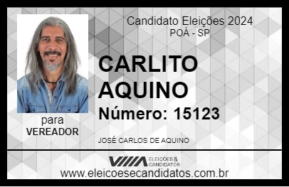 Candidato CARLITO AQUINO 2024 - POÁ - Eleições