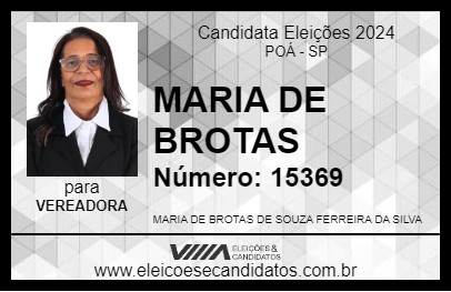 Candidato MARIA DE BROTAS 2024 - POÁ - Eleições