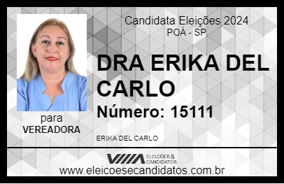 Candidato DRA ERIKA DEL CARLO 2024 - POÁ - Eleições