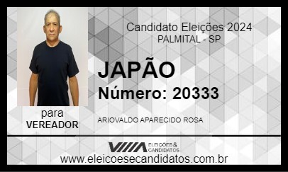 Candidato JAPÃO 2024 - PALMITAL - Eleições