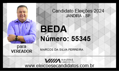 Candidato BEDA 2024 - JANDIRA - Eleições