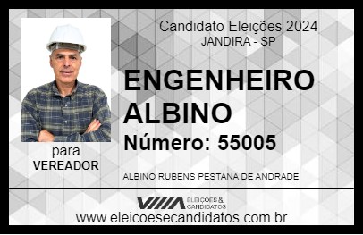 Candidato ENGENHEIRO ALBINO 2024 - JANDIRA - Eleições