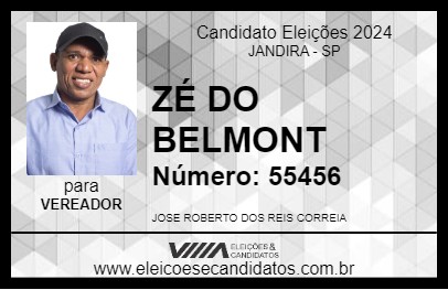 Candidato ZÉ DO BELMONT 2024 - JANDIRA - Eleições