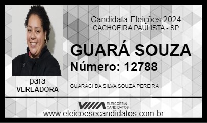 Candidato GUARÁ SOUZA 2024 - CACHOEIRA PAULISTA - Eleições