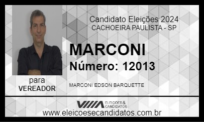 Candidato MARCONI 2024 - CACHOEIRA PAULISTA - Eleições