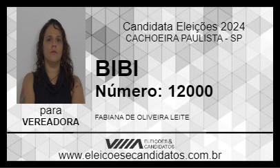 Candidato BIBI 2024 - CACHOEIRA PAULISTA - Eleições