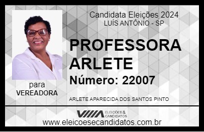 Candidato PROFESSORA ARLETE 2024 - LUÍS ANTÔNIO - Eleições