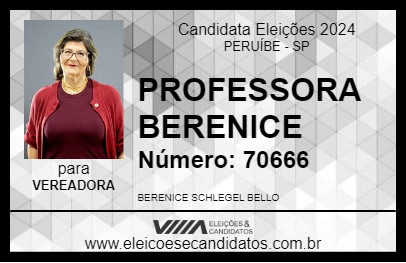 Candidato PROFESSORA BERENICE 2024 - PERUÍBE - Eleições