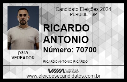 Candidato RICARDO ANTONIO 2024 - PERUÍBE - Eleições