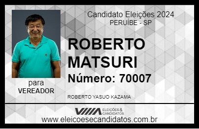 Candidato ROBERTO MATSURI 2024 - PERUÍBE - Eleições