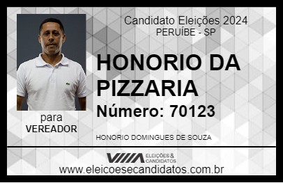 Candidato HONORIO DA PIZZARIA 2024 - PERUÍBE - Eleições