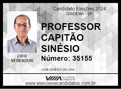 Candidato PROFESSOR CAPITÃO SINÉSIO 2024 - DIADEMA - Eleições