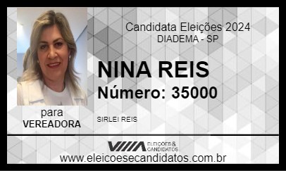 Candidato NINA REIS 2024 - DIADEMA - Eleições