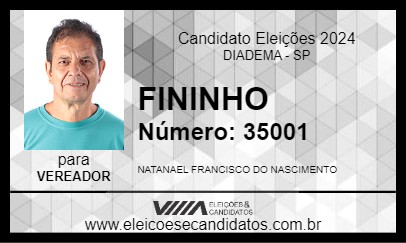 Candidato FININHO 2024 - DIADEMA - Eleições