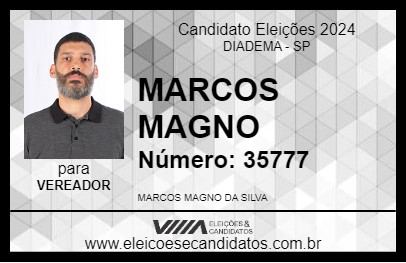 Candidato MARCOS MAGNO 2024 - DIADEMA - Eleições