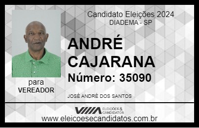 Candidato ANDRÉ CAJARANA 2024 - DIADEMA - Eleições