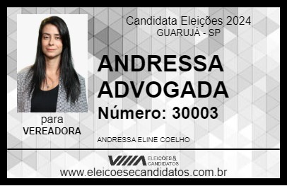 Candidato ANDRESSA ADVOGADA 2024 - GUARUJÁ - Eleições