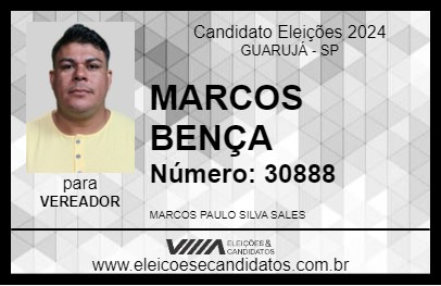 Candidato MARCOS BENÇA 2024 - GUARUJÁ - Eleições