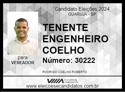 Candidato TENENTE ENGENHEIRO COELHO 2024 - GUARUJÁ - Eleições